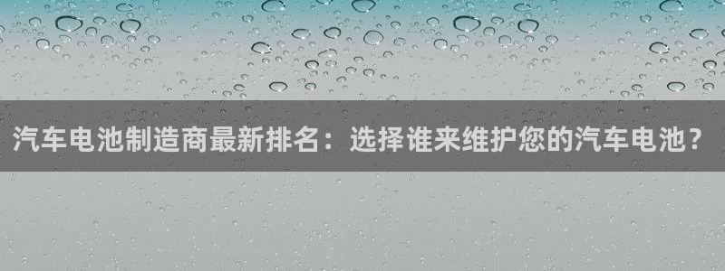优发国际手机客户端怎么下载：汽车电池制造商最新排名：选择谁来维护您的汽车电池？