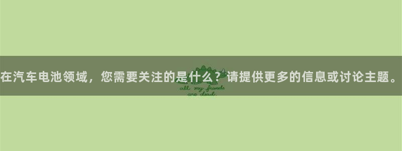 优发国际官方网平台：在汽车电池领域，您需要关注的是什么？请提供更多的信息或讨论主题。