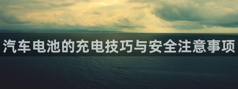 优发国际 干什么的：汽车电池的充电技巧与